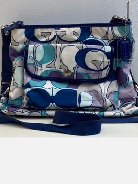 Coach Kyra Daisy Scarf Nylon Signature Crossbody bag